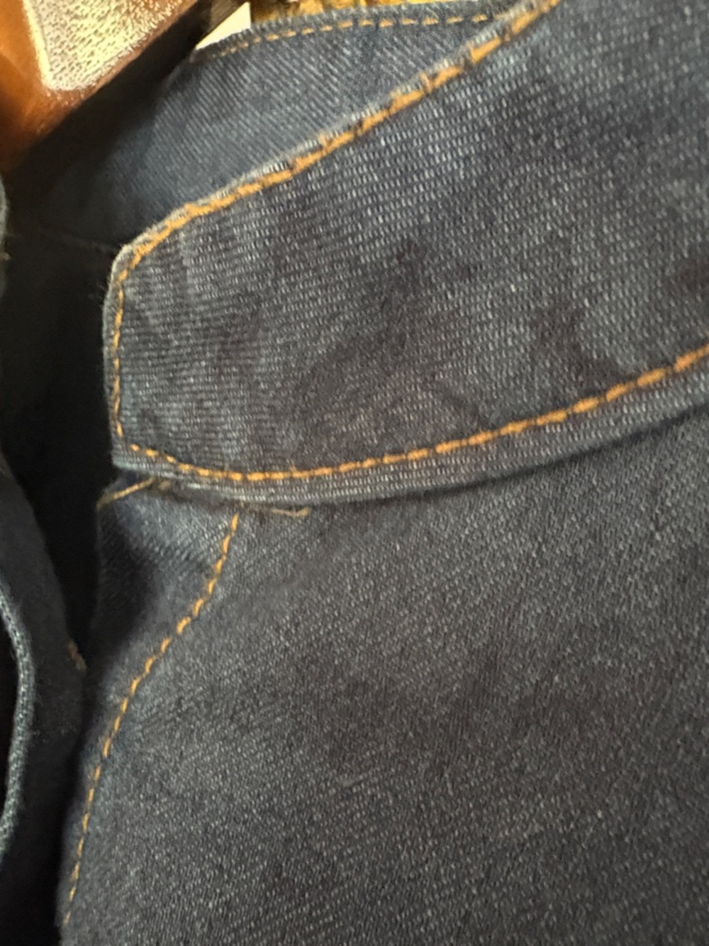 Women's Dark Blue Puff Sleeve Denim Top - Picture 3 of 8